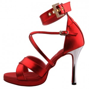 Red high heel shoes
